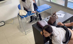 Students have sex in the classroom I take advantage and fuck the teacher