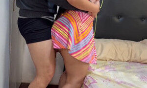 Dancing with Stepmother Big Ass Whore in her Room. I can't resist her huge ass and I fucked her deliciously