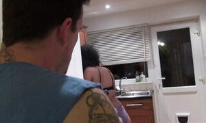 Chanell screams as Luke Hotrod fills her deep