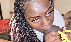 Slutty Thot Whore Sucks My Dick An Gets Her Lips Covered With Nut. (what A Great Slut)