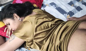 Sex with wife in nighty, Hot bedroom sex with sexy wife in nighty