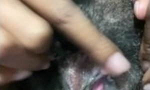 Hairy Pussy Lezdom does a Live Video Sexting Session
