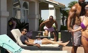 BIG BLACK COCK Whore Melissa Lynn Pass The Time With Gang-Fuck