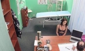 Saucy Therapist gives Valentine's flowers to super hot patient