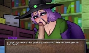 Girl Plays HornyCraft - Blowjob From a Sexy Witch Lady ? - Witch Route #1