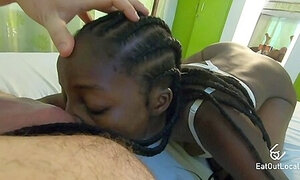 Super Inexperienced But Very Horny Black Girl Sara Enjoys White Cock So Much!