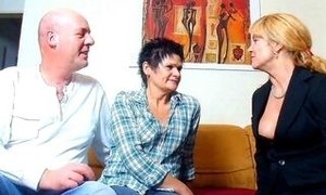 German Aged Wifey And Hubby â€“ First-Ever Ffm 3 Way With Mature