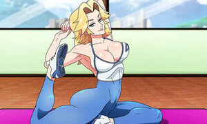 Sue&#039;s Yoga Practice ( Marvel ) - Blonde MILF Suck Big Cock ( Uncensored )