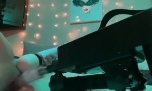 Snowbunny149 getting fucked by machine
