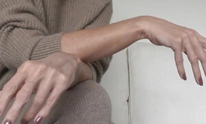 Lady Victoria Valente - Cashmere Knit Outfit, Beautiful Hands, Cocoa Fingernails, Close-ups, JOI