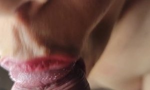 Throbbing cock and a lot of sperm in the mouth. Best POV Blowjob Ever