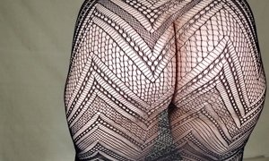 Curvy Girl Showing Small Boobs, Hairy Pussy and Big Ass in Her See Through Dress