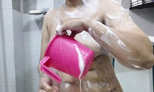 Bhabhi shower strip tease
