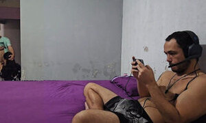 My husband leaves me for the FREE FIRE cuckold game, so I have sex with his best friend, RISKY SEX