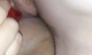 'Very sloppy double penetration for my wife dirty creampie ending..enjoy'