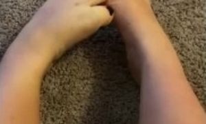 Swollen pregnant foot play