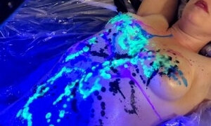 Puring Hot Wax On Her tits and Kitty
