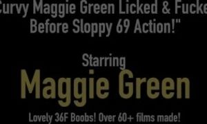 'Curvy Maggie Green Licked & Fucked Before Sloppy 69 Action!'