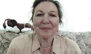 granny is horny for stiff cum cock
