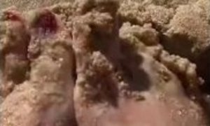 How it Started and How it Ended - I was Flashing on a Beach and A Stranger Asked to Cum on my Feet
