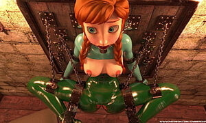 Frozen - Anna in Metal Bondage - 3D BDSM Fetish Animation