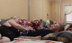Mother-in-law makes an unforgettable deep blowjob and gets a mouthful of cum