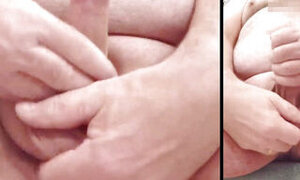 Handjob and cumshot in the bathroom 15 (2 angles)