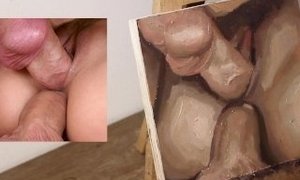 JOI OF PAINTING EPISODE 87 - Working Two Big Cocks for Double Penetration