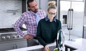 Step-Father Is Uncontrollable When Daughter-In-Law Is Caught Having Smartphone Fucky-Fucky