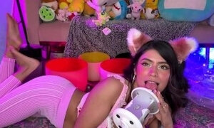 ASMR NEW Yes it's PINK! 💕 POV The Pose Feet Eye Contact BEST FLUTTER LICKS CAT  - Corneliusthecat
