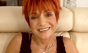 Skinny Redhead Granny Beautiful Facial