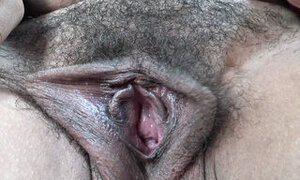 Lick my hairy pussy and lick my asshole before I piss in your mouth!!!