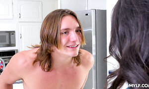 Stepmom with the hottest body ever lands her pussy on his dick