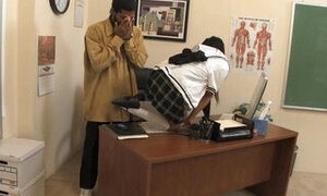Red Light Asia - After Hours Discipline in the Classroom Chair and on the Desk