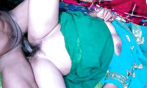 Nice fucking, nephew lifted the saree and put the cum in the ass, Hindi audio