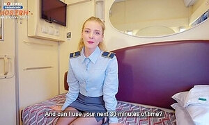 The Train Conductor Offered Vip Services That Included Her Pussy