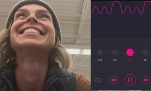 'Cumming hard in grocery store with Lush remote controlled vibrator'