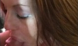Pov I stare into your eyes licking and sucking your dick and then you fuck mouth with your cock