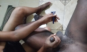 Dick shaving wife