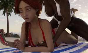 Illuxxxtrandy Intense Beach Sex: Curvy Latina Craves and Swallows Massive Black Cock, Hardcore Anal and Gaping