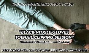 Black Nitrile Gloves Toenail Clipping Session