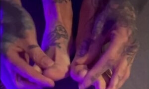 My tattood feet, natural nails