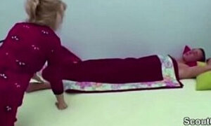 StepMom Him Up with BlowJob and Get Anal Fuck