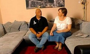 XXX OMAS - Slutty German BBW mature eats cum in raunchy hard fuck