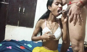 Desi bhabi kissed her father-in-law and sucked his too