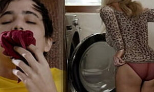 Mature StepMom Caught her Stepson Masturbating with her Lingerie