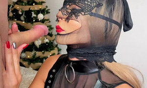Adeline Murphy Puts a Nylon on Her Head, Does a Red Lips Sloppy Blowjob