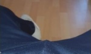 Amazing blowjob in the living room step mom pulled down step son pants sucking cock