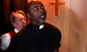 Catholic Boy barebacks the Mature Horny Black Priest@GayChurchSex