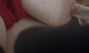 Mature woman's tits bondage 5